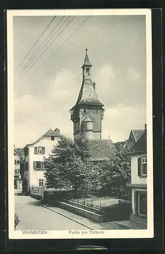 AK Winnenden, Turmstrasse mit Blick zum Torturm