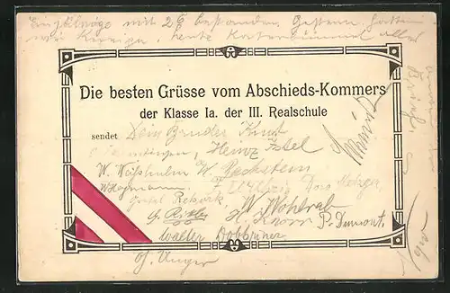 AK Leutzsch, Abschieds-Kommers der Klasse 1a der III. Realschule