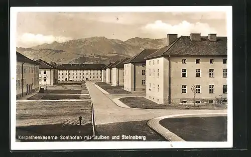 AK Sonthofen im Allgäu, Karpathenkaserne mit Stuiben und Steineberg