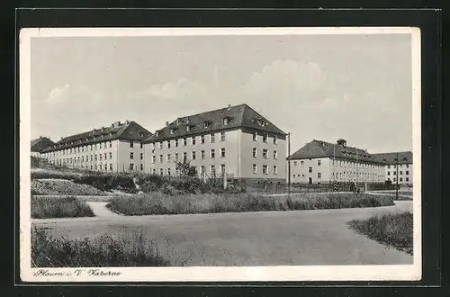 AK Plauen i. V., Blick zur Kaserne