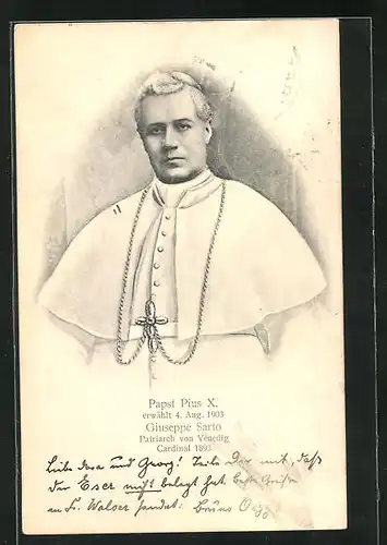 AK Papst Pius X., erwählt am 4.8.1903