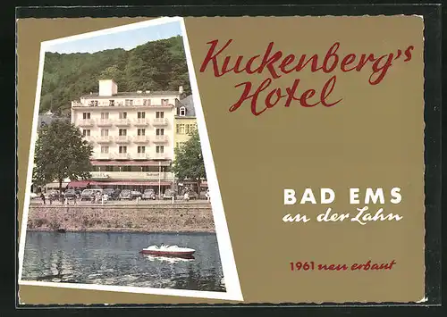 AK Bad Ems, Kuckenbergs Hotel an der Lahn