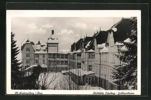 AK St. Andreasberg / Harz, Heilstätte Oderberg-Gebhardheim im Winter