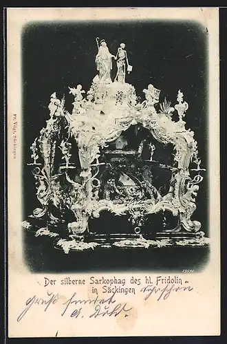 AK Säckingen, Der silberne Sarkophag des hl. Fridolin