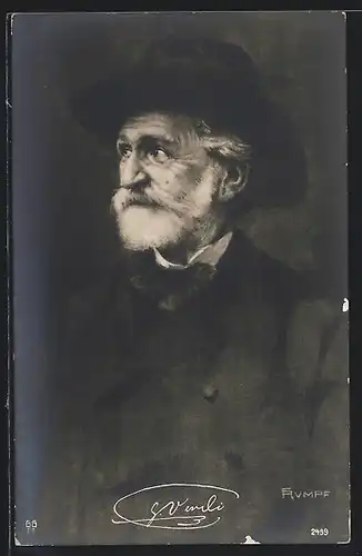 Künstler-AK Fritz Rumpf: Giuseppe Verdi, italienischer Komponist der Romantik
