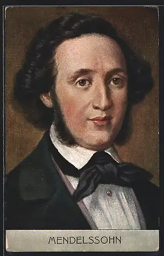 AK Portrait Mendelssohn mit Querbinder