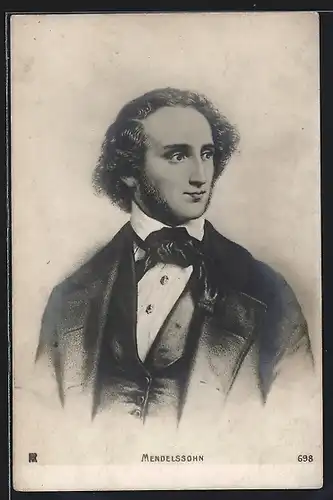 AK Felix Mendelssohn-Bartholdy als junger Mann