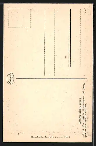 AK Portrait von Anton Rubinstein