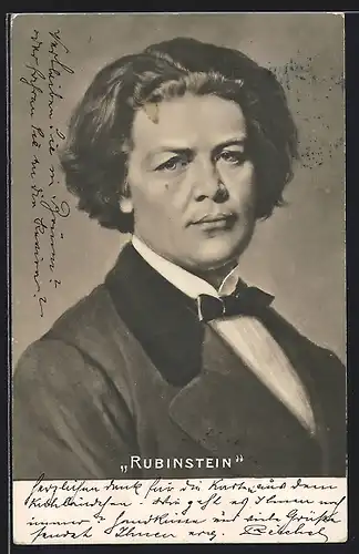 AK Rubinstein, Portrait des Künstlers als junger Mann