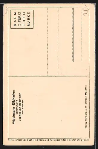 AK Beethoven, Portrait, Wiechmann-Bildkarte