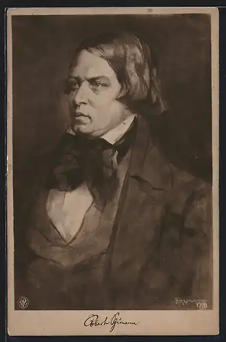 Künstler-AK Porträt Robert Schumann