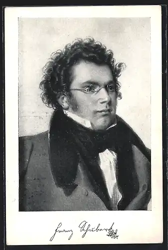 AK Portrait des Komponisten Franz Schubert