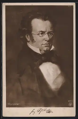 AK Portrait von Franz Schubert, Komponist