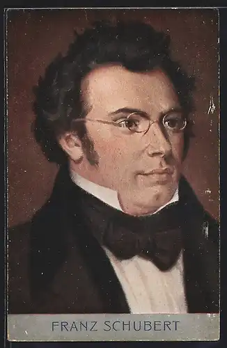 AK Portrait von Franz Schubert, Komponist