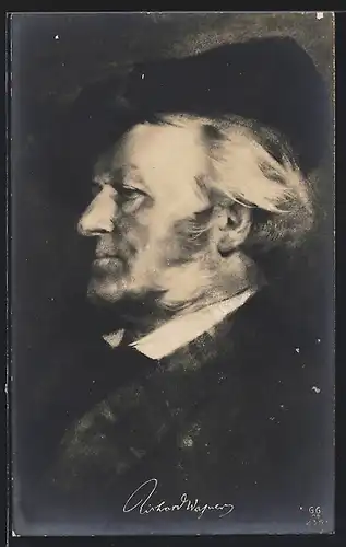 AK Richard Wagner, Profilansicht