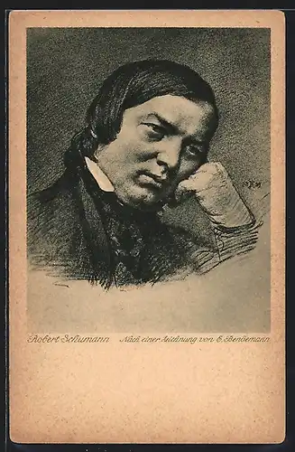 AK Portrait des Musikers Robert Schumann