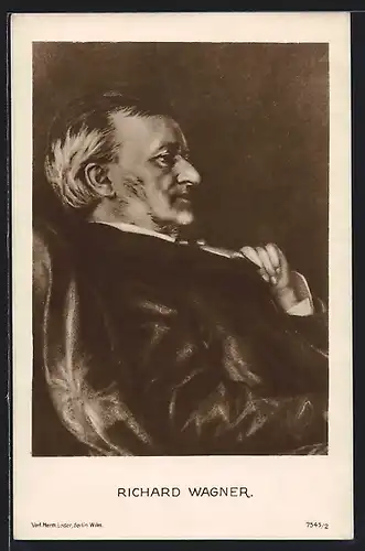 AK Portrait des Komponisten Richard Wagner