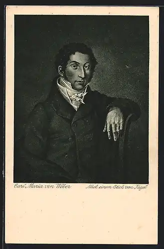 AK Portrait des Musikers Carl Maria von Weber
