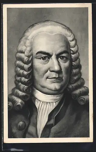 AK Johann Sebastian Bach, Portrait des Komponisten