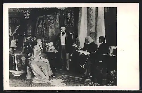 AK Richard Wagner bei der Vorstellung einer neuen Komposition