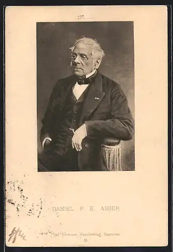AK Komponist Daniel F. E. Auber im Anzug