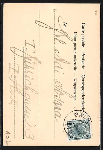 AK Komponist Daniel F. E. Auber im Anzug