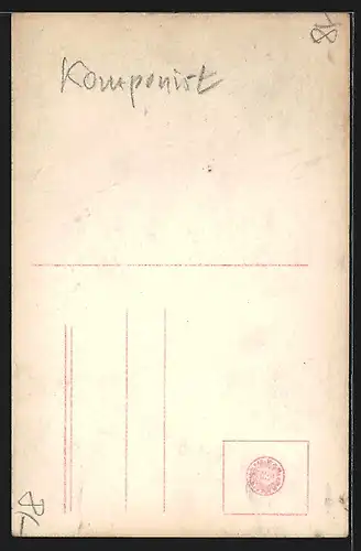 Künstler-AK Komponist Adolph Adam mit Brille