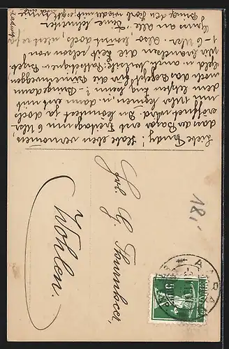 AK Portrait von Franz Schubert mit Brille