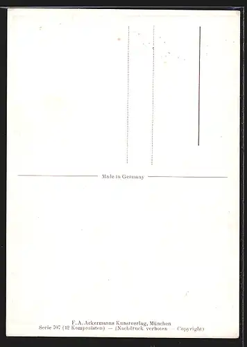 AK Wolfgang Amadeus Mozart mit weisser Schleife