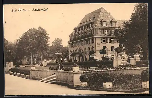 AK Bad Elster, Blick auf den Sachsenhof