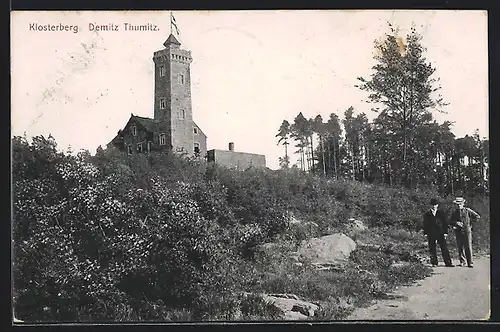 AK Demitz Thumitz, Klosterberg mit Turm