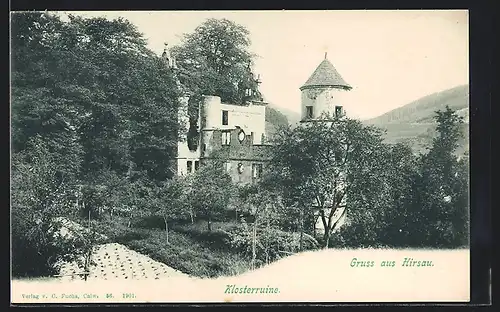 AK Hirsau bei Calw, Klosterruine mit Garten