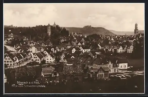 AK Biberach /Riss, Blick vom Schweden-Lindele