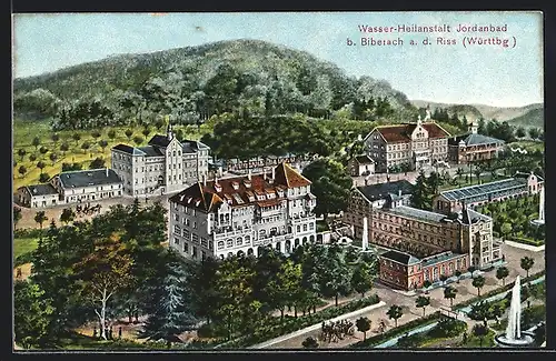 AK Biberach a. d. Riss /Württbg., Wasser-Heilanstalt Jordanbad