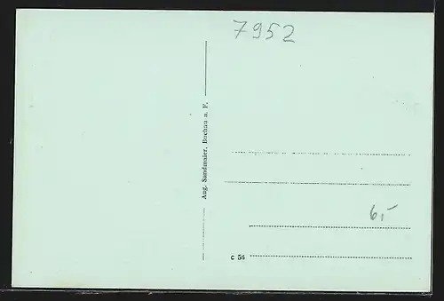 AK Buchau a. F., Ortsansicht mit Kirche