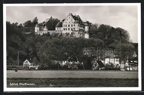 AK Warthausen, Teilansicht mit Schloss