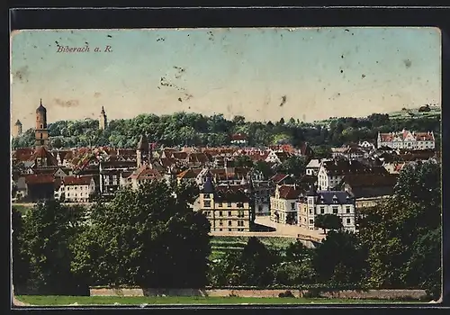 AK Biberach a. R., Ortsansicht von oben