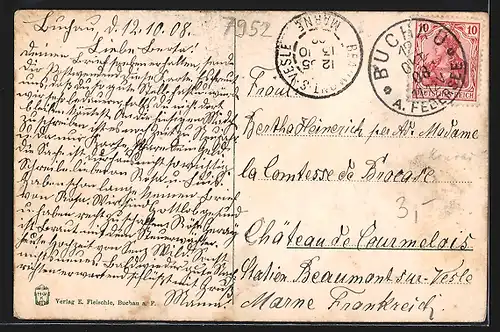 AK Buchau, Blick auf die Ortschaft