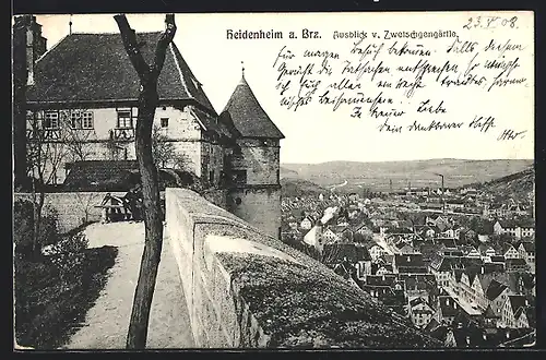 AK Heidenheim a. Brz., Ausblick vom Zwetschgengärtle
