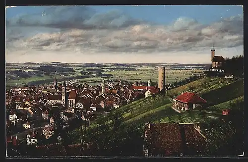 AK Ravensburg, Ortsansicht mit Umgebung aus der Vogelschau