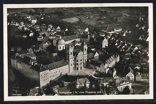 AK Weingarten, Teilansicht vom Flugzeug aus