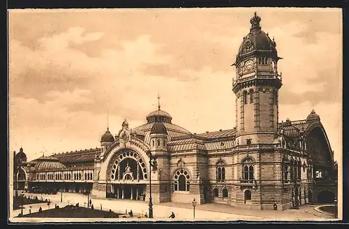 AK Köln, Blick zum Hauptbahnhof