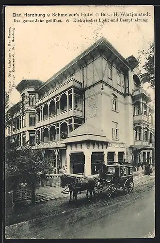 AK Bad Harzburg, Schmelzer`s Hotel von H. Wartjenstedt