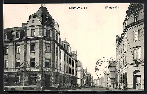 AK Limbach /Sa., Partie in der Weststrasse