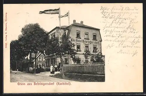 AK Behringersdorf, Strassenpartie am Kurhotel