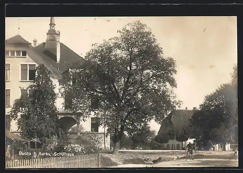 AK Buchs, Strassenpartie mit Schulhaus