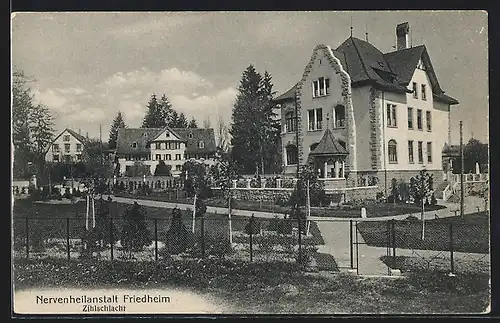 AK Zihlschlacht, Nervenheilanstalt Friedheim mit Garten