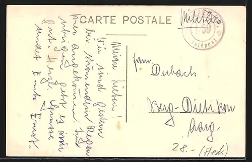 AK Safenwil, Strassenpartie mit Kirche