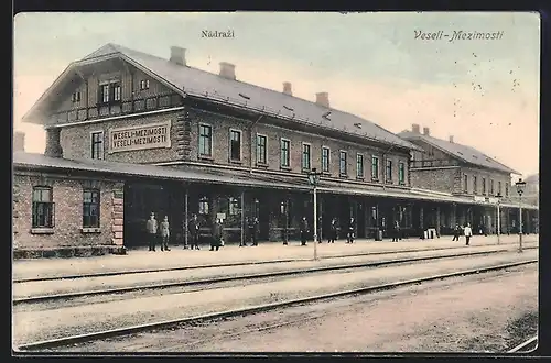 AK Veseli-Mezimosti, Wartegleis des Bahnhofs