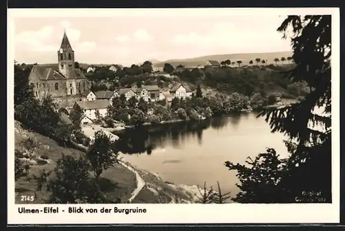 AK Ulmen-Eifel, Blick von der Burgruine